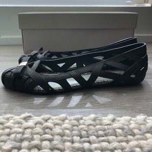 Melissa x Jason Wu Black Jelly Flats